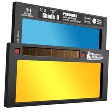 2x4-1/4 Fixed Shade 9 Auto Darkening Welding Lens, Gold Welding Lens with