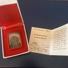 1 oz Silver Bar ~ Hamilton Mint ~ Slumbering Santa by Norman Rockwell~COA