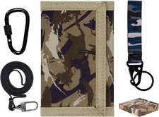 Boys Wallet for Kids, Wallet for Teen Boys with Lanyard Gift Box Camo Trifold Wa