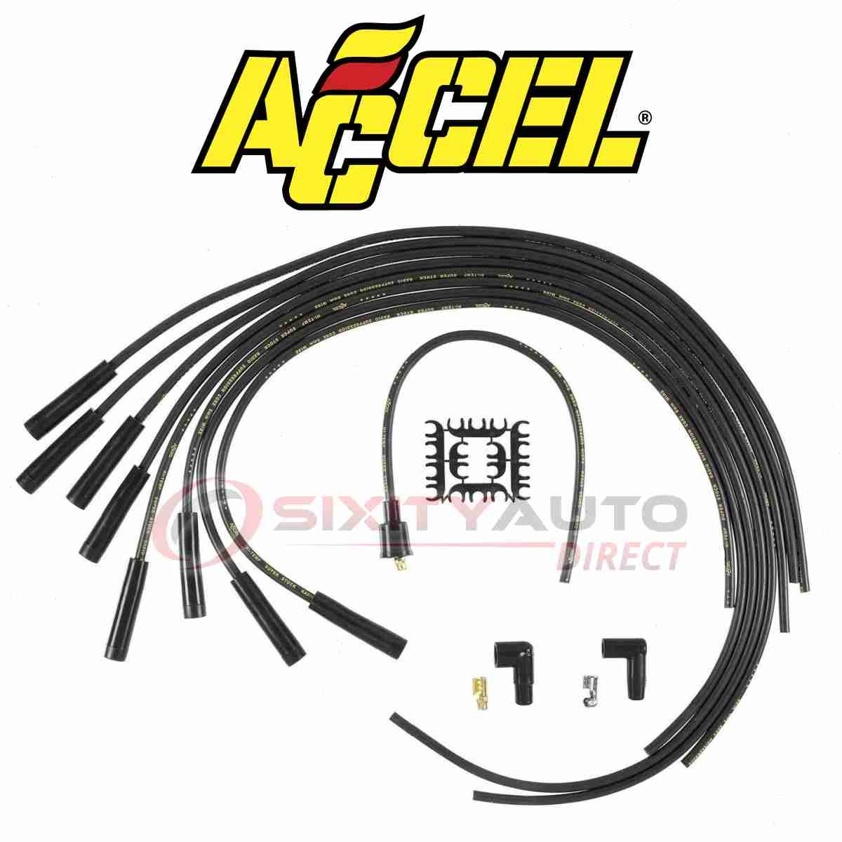 ACCEL Spark Plug Wire Set for 1987-1988 Chevrolet R30 - Ignition Plugs Coils gl