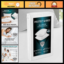 Set of 2 Waterproof Pillow Protectors - Bed Bug  Dust Mite Proof, Noiseless, Ma