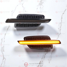 LED Smoked Side Indicator Flutes Guard Flasher Pair Holden Commodore VE V6 V8 SS
