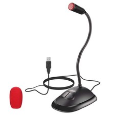 USB Computer Microphone, Plug Play Cardioid Condenser PC Laptop Mic, On/Off a...