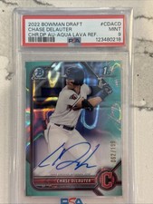 2022 Bowman Draft - Chrome Auto Chase Delauter #CDA-CD Aqua 1st