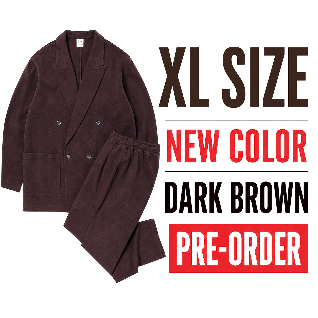 Fruit of the Loom x Keiji Kaneko Athletic Formal Double Suit Brown XL Presale