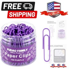 Jumbo Paper Clips, 2 Inch Large Paper Clip, 100 pcs Paperclips Jumbo, Purple