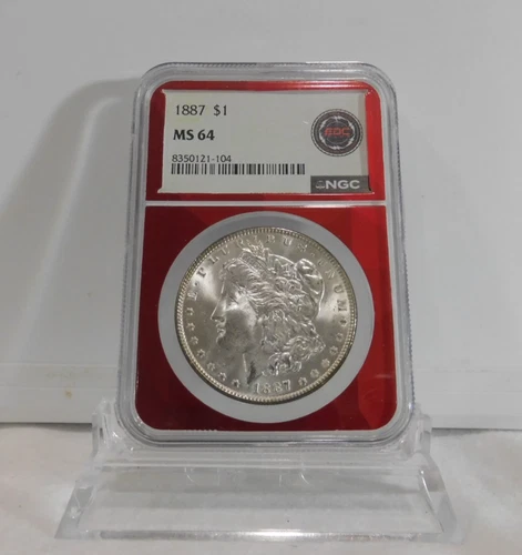 SPECIAL LABEL!  1887-P  MORGAN Silver Dollar, NGC MS-64!