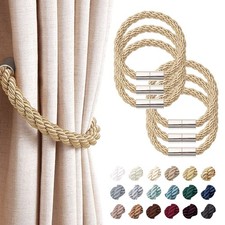 NICEEC 6pk Magnetic Curtain Tiebacks Modern Simple Drape Holdbacks No Drill