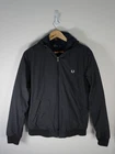 Mens Fred Perry Brentham Navy Blue Full Zip Hooded Jacket Casuals - Size Medium