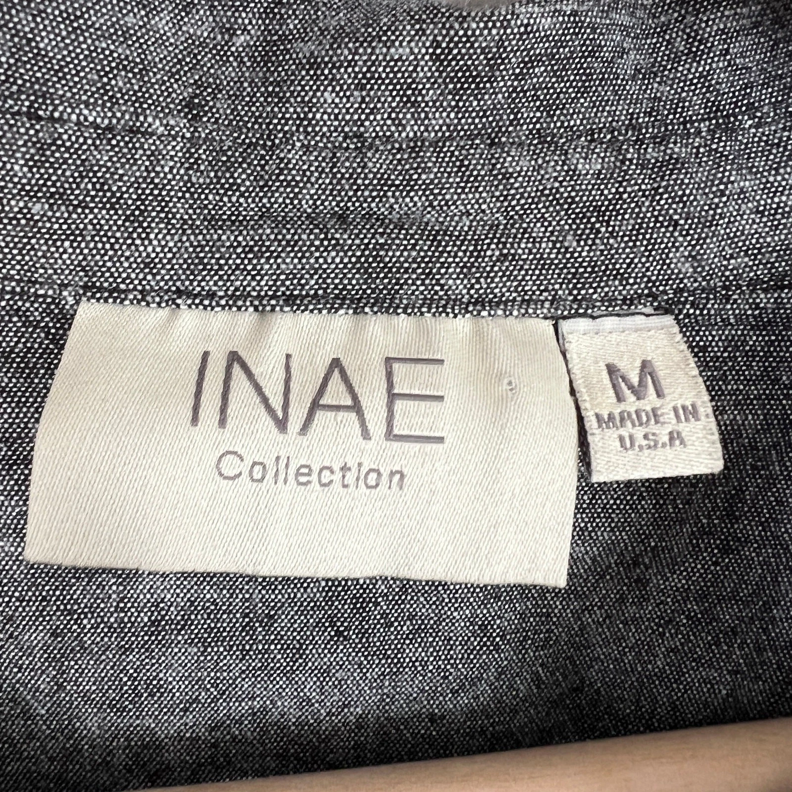 VETEMENTS Abito Camicia Cotone Collezione INAE Donna Taglia M Relaxed Lagenlook Tasche Grigio