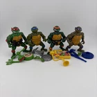 Headdroppin' Lot Of 4 - Vintage 1991 Playmates TMNT Teenage Mutant Ninja Turtles