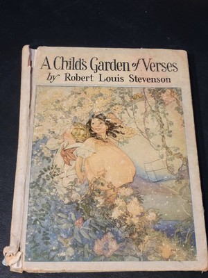 A Child's Garden of Verses Robert Louis Stevenson 1934 Rand McNally Vintage Book