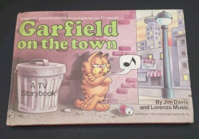 Vintage Garfield on the Town Weekly Reader HC Jim Davis 1983