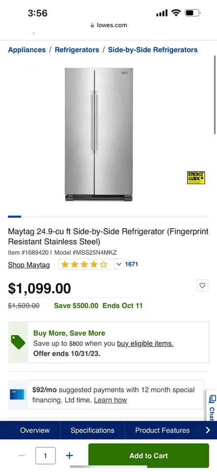 maytag refrigerator - Image 2 of 4