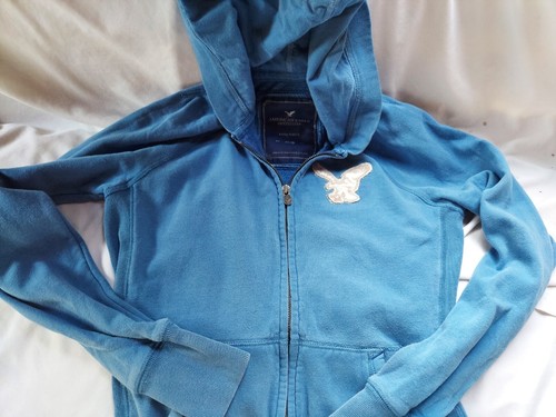 American Eagle Full Zip Hoodie. XS. Blue - Picture 4 of 9