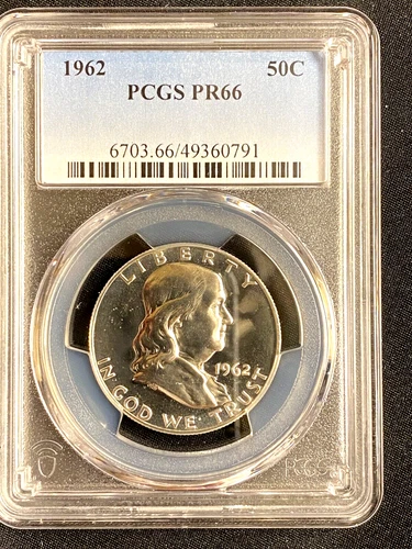 1962 Franklin Half Dollar PR 66 PCGS 90% Silver 50c Proof Coin