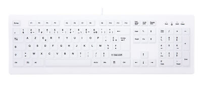 CHERRY AK-C8100F-U1-W/FR Medizinische Tastatur USB AZERTY Französisch Weiß