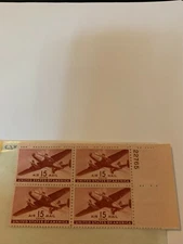  Collectible 1941-1944 #C28 Plate Block of Four,  Please refer to pictures, Nice