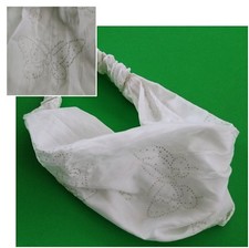 NEW WHITE BUTTERFLY GLITTER STRETCHY ELASTIC HEADBAND BANDANA GIFT NWT
