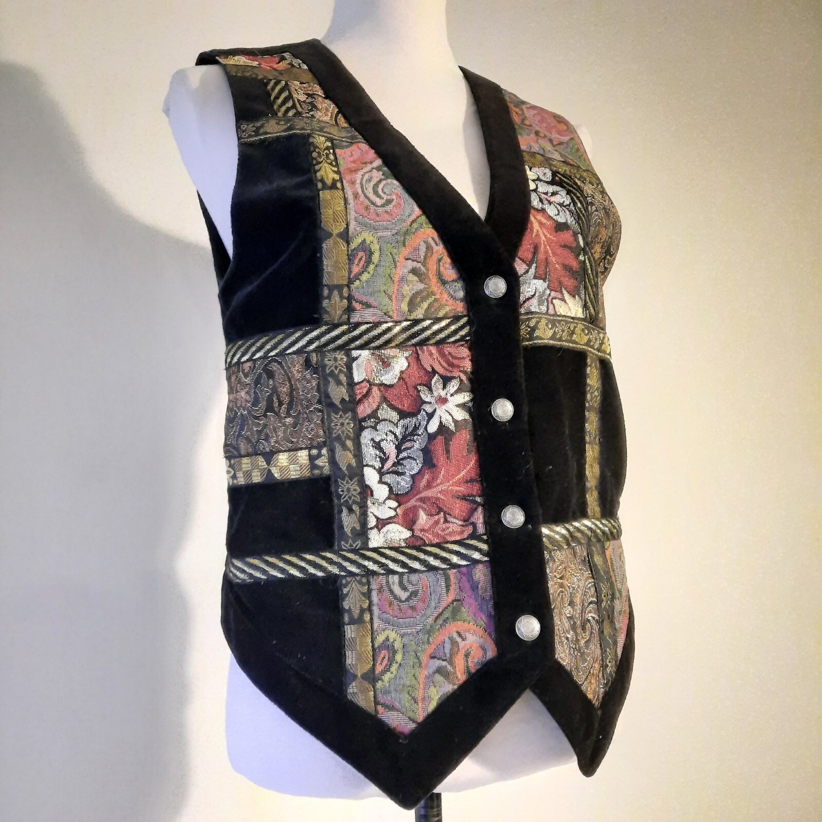 Patchwork Vest Size Small - image 12