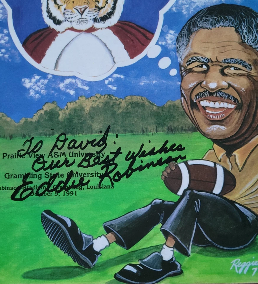Eddie Robinson Autographed, Grambling Football 1991 Schedule - Image 2 of 4