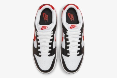NIKE Dunk Low Retro Panda Red Swoosh Gr. EU 44 US 10 NEU OVP