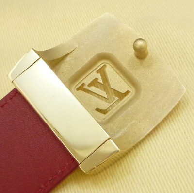 Auth LOUIS VUITTON Ceinture LV Cut 30mm Reversible 85 34  display picture 1