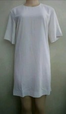 🆕 EVERLANE Women's off White Short Sleeve Dress Size 2 ( Actual Size S-M )...