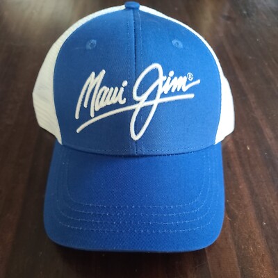 Hawaii exclusive maui jim hawaiian isles cap hat blue truckers mesh  snapback new