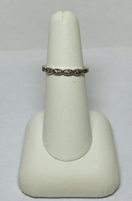 Pandora Sterling Silver Sparkling Leaves Ring 190923CZ Sz 6 - .06