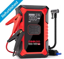 GOOLOO A3 Jump Starter with Air Compressor, 3000A Portable Car Battery Booster