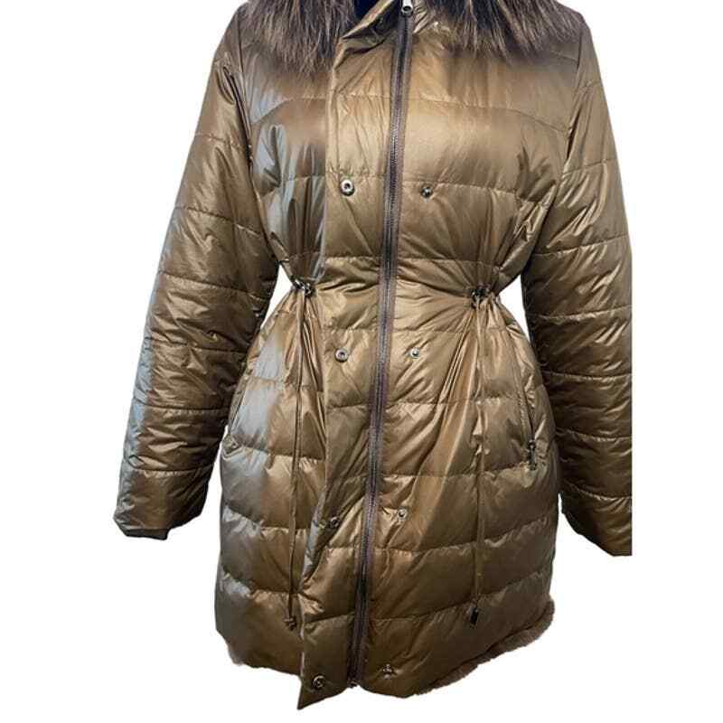 blue duck reversible fur coat