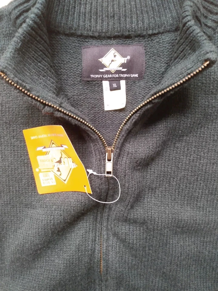 HOT SHOT NEW Wool Blend Zip Up Vest Jacket Men's XL Dark Green  - Image 3 of 4