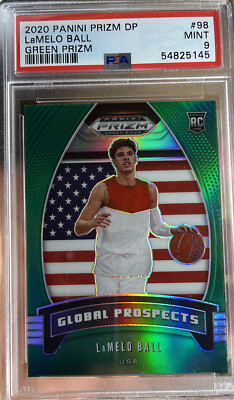 2020 Panini Prizm Lamelo Ball Rookie Prizm Green Global MINT 9 PSA