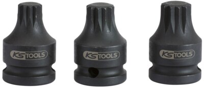 KS TOOLS 1/2'' Kraft-Bit-Stecknuss XZN,kurz,M14