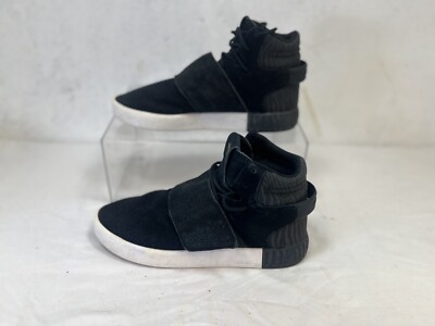 Adidas Originals Tubular Invader Strap J Black shoes BB2895 sz