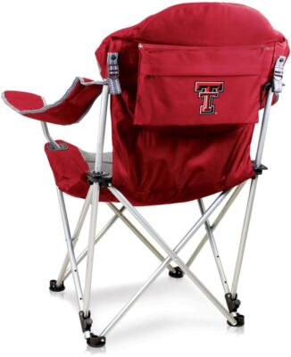 PICNIC TIME NCAA Reclining Camp Chair One Size, Dark Red 