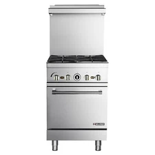 WILPREP 24" Commercial Gas Range + Convection Oven 4 Burners 153000 BTU NG & LP