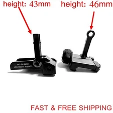 10x Folding Back Up Metal Sight Flip Up Front Rear Set Picatinny For K&A&C 3-0-0
