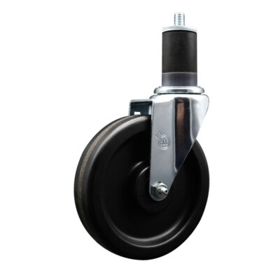 6 Inch Phenolic Wheel Swivel 1-5/8 Inch Expanding Stem Caster SCC