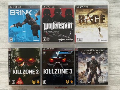 SONY PS3 Brink & Wolfenstein & Rage & Killzone 2 3 & Quake Wars set from Japan