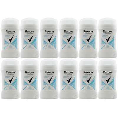 Rexona Deo Stick Cotton Dry 12 x 40ml Deodorant 48H Schutz Anti Transpirant