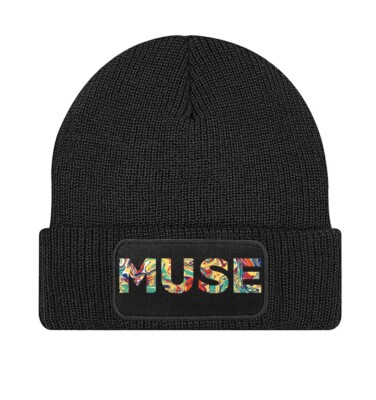 MUSE Logo Rock Music Schwarze Beanie Strickmutze - STRICK296