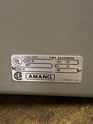 AMANO MJR-8000 Stand-Alone Computerized Time Recorder Free Shipping - Picture 10 of 12