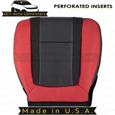 2014 For Ford F-150 Raptor Driver Bottom Leather Seat Cover Black & Red