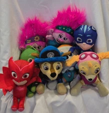 Mixed Lot Plush **TROLLS, PAW PATROL, PJ MASKS**