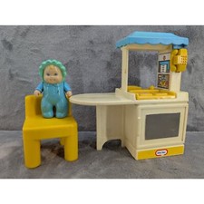 Vintage Little Tikes kitchen, yellow chair baby toy lot