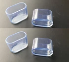 Oblong Chair Feet - External - Clear PVC (Set of 4 feet)