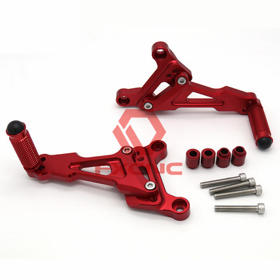 FXCNC CNC Front Rearsets Footpegs Foot Peg Pedals For SOCO TC/TS LITE PRO Red