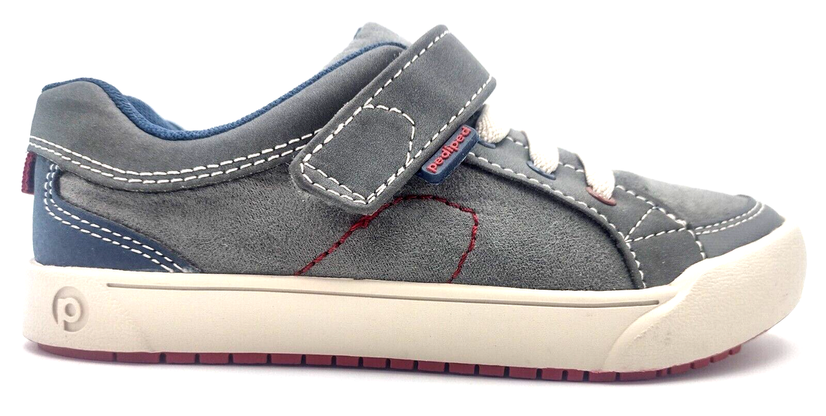 Kids Shoes pediped DANI Grey Unisex Size Child Hook Loop